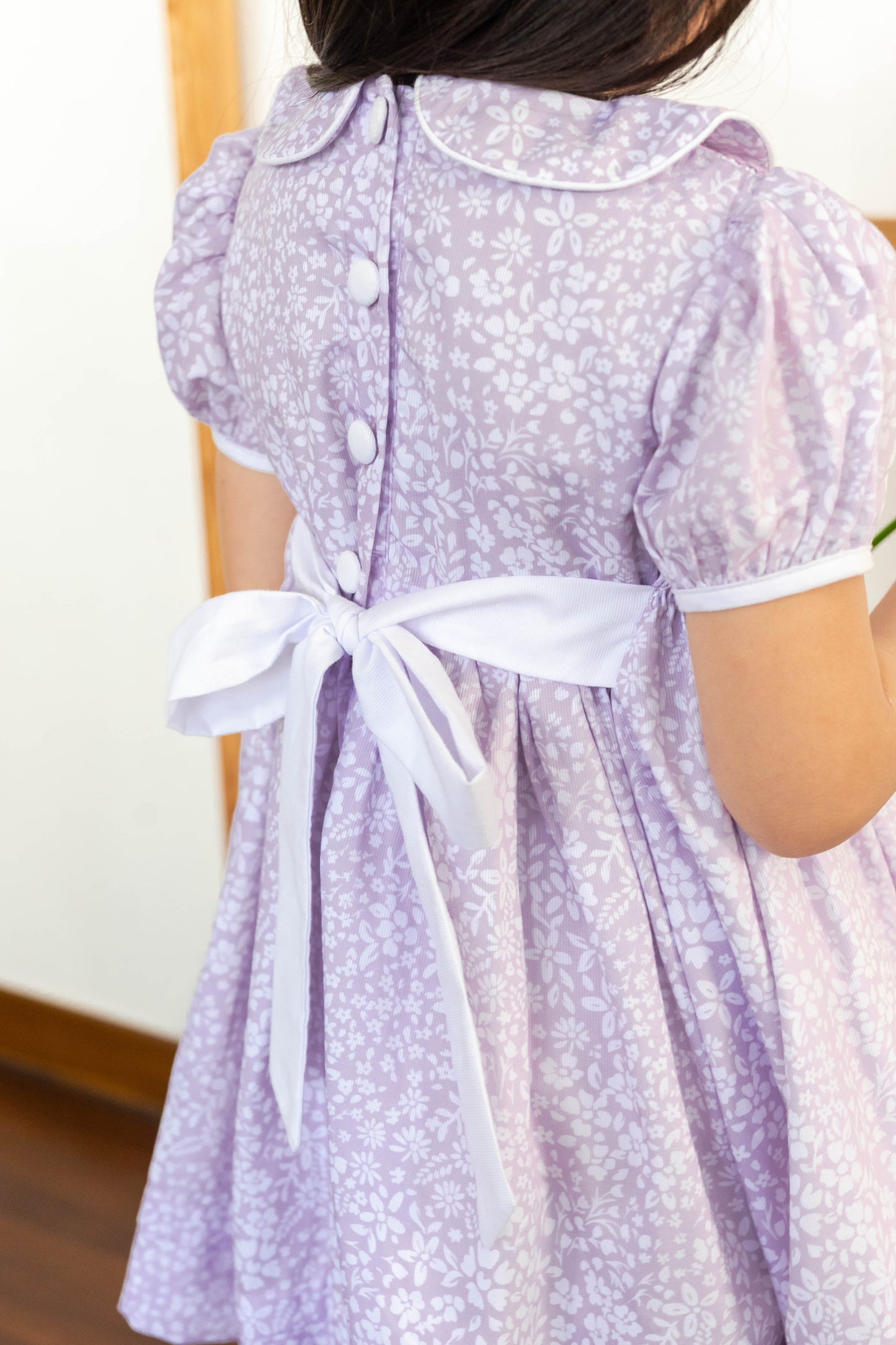 Lavender Floral Smocked Dress