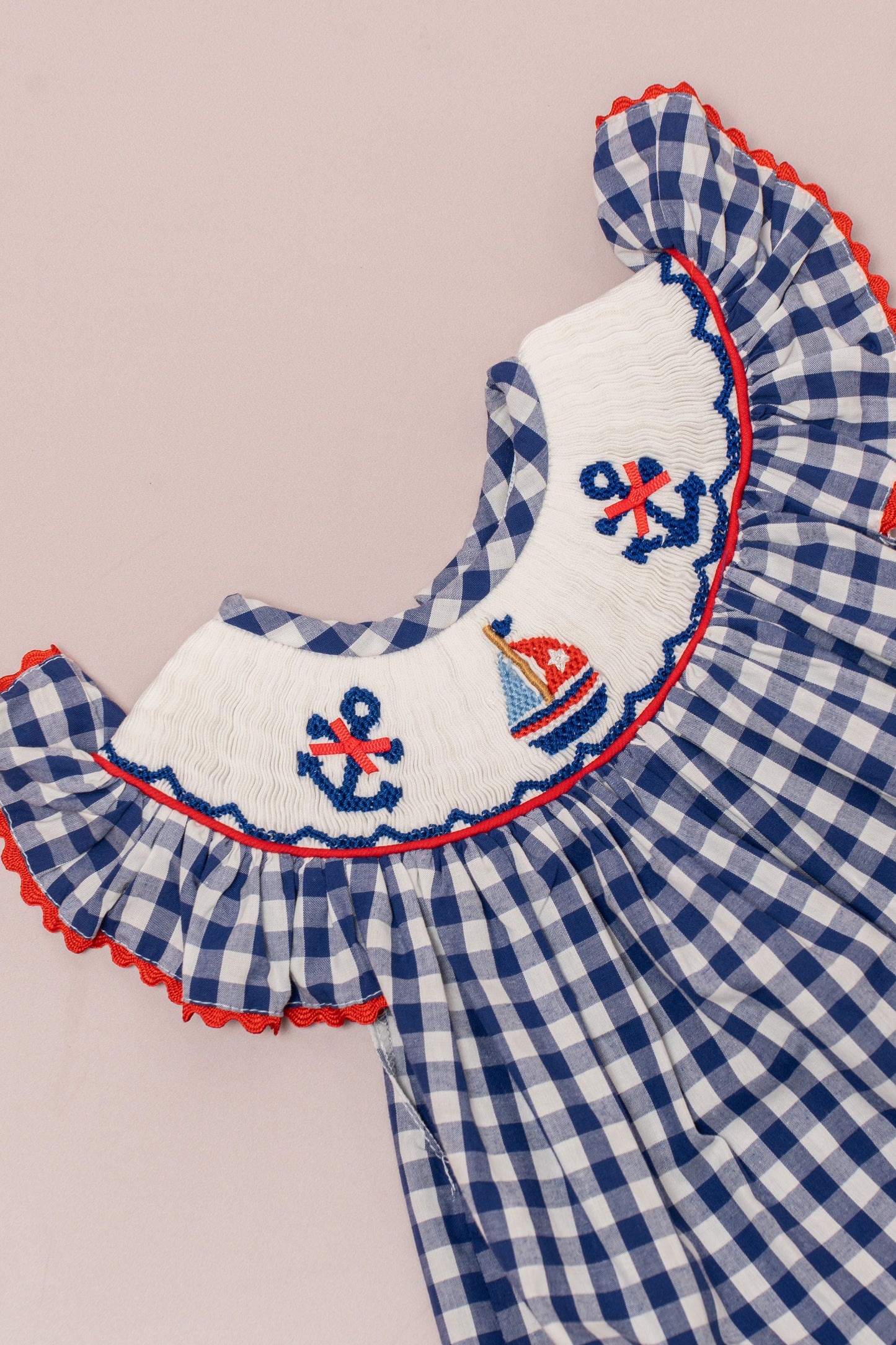 Sailor's Charm Gingham Dress