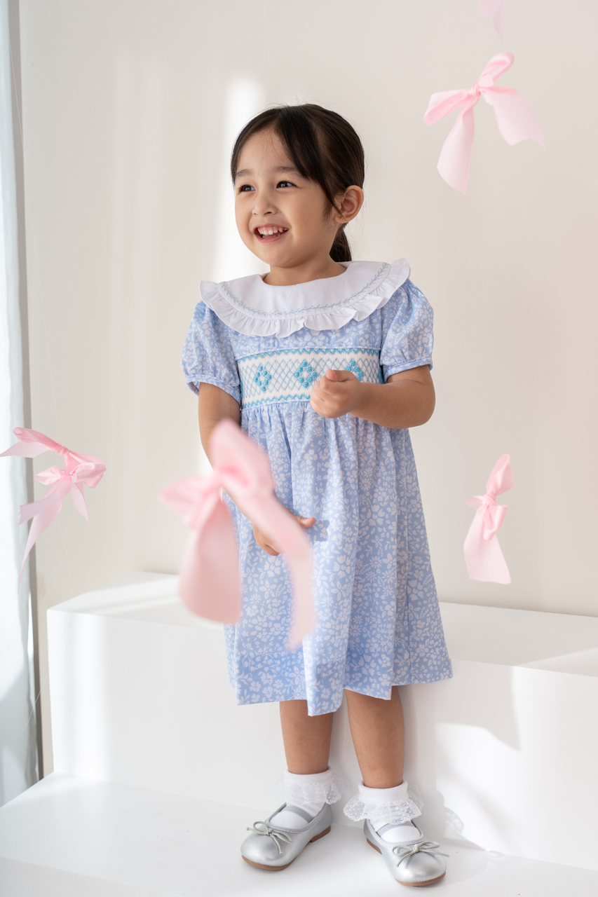 princess polly baby blue dress Eliza Heirloom Smocked Dress – Smocktini