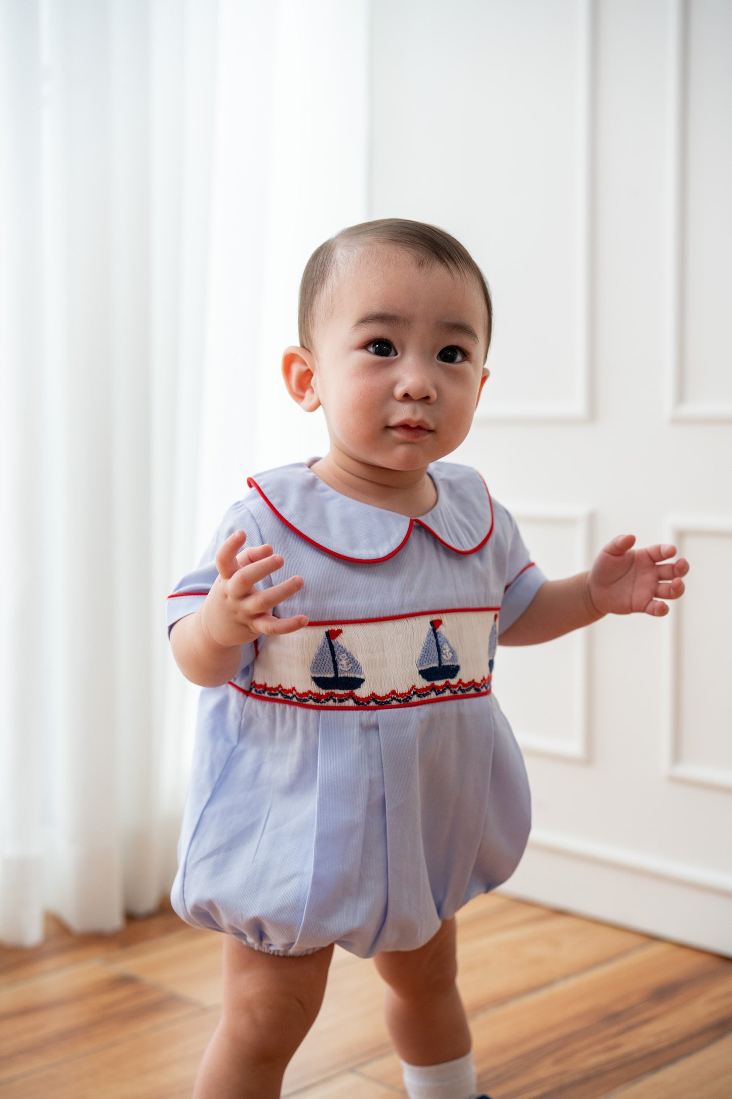 Harbor Boy Smocked Bubble