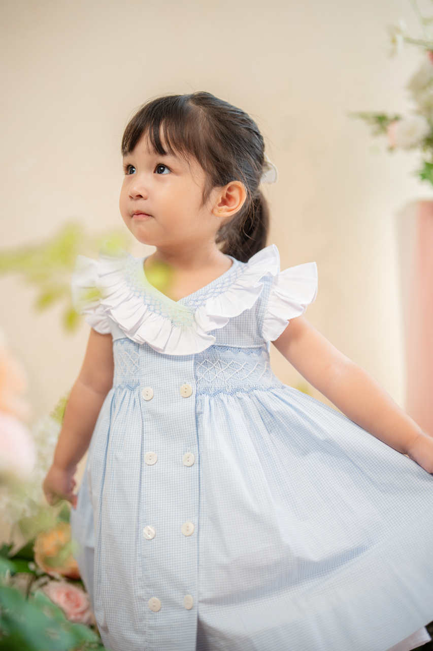 Bianca Ruffle Smocked Dress