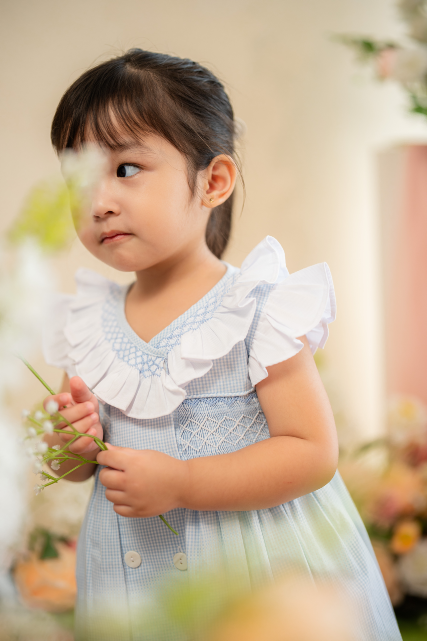 Bianca Ruffle Smocked Dress