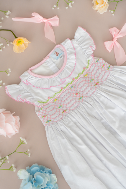 Blush Blossom Smocked Dress