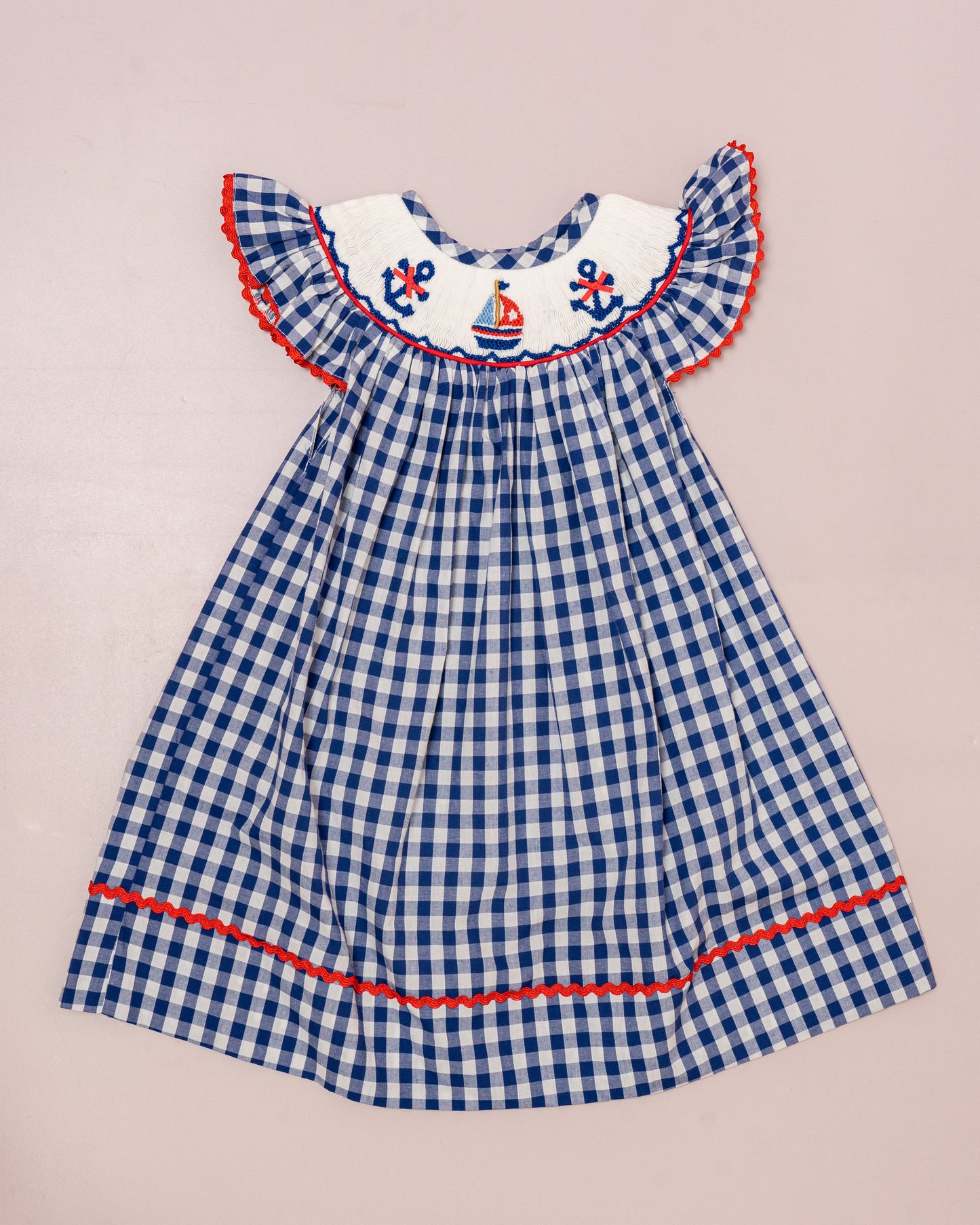 Sailor's Charm Gingham Dress