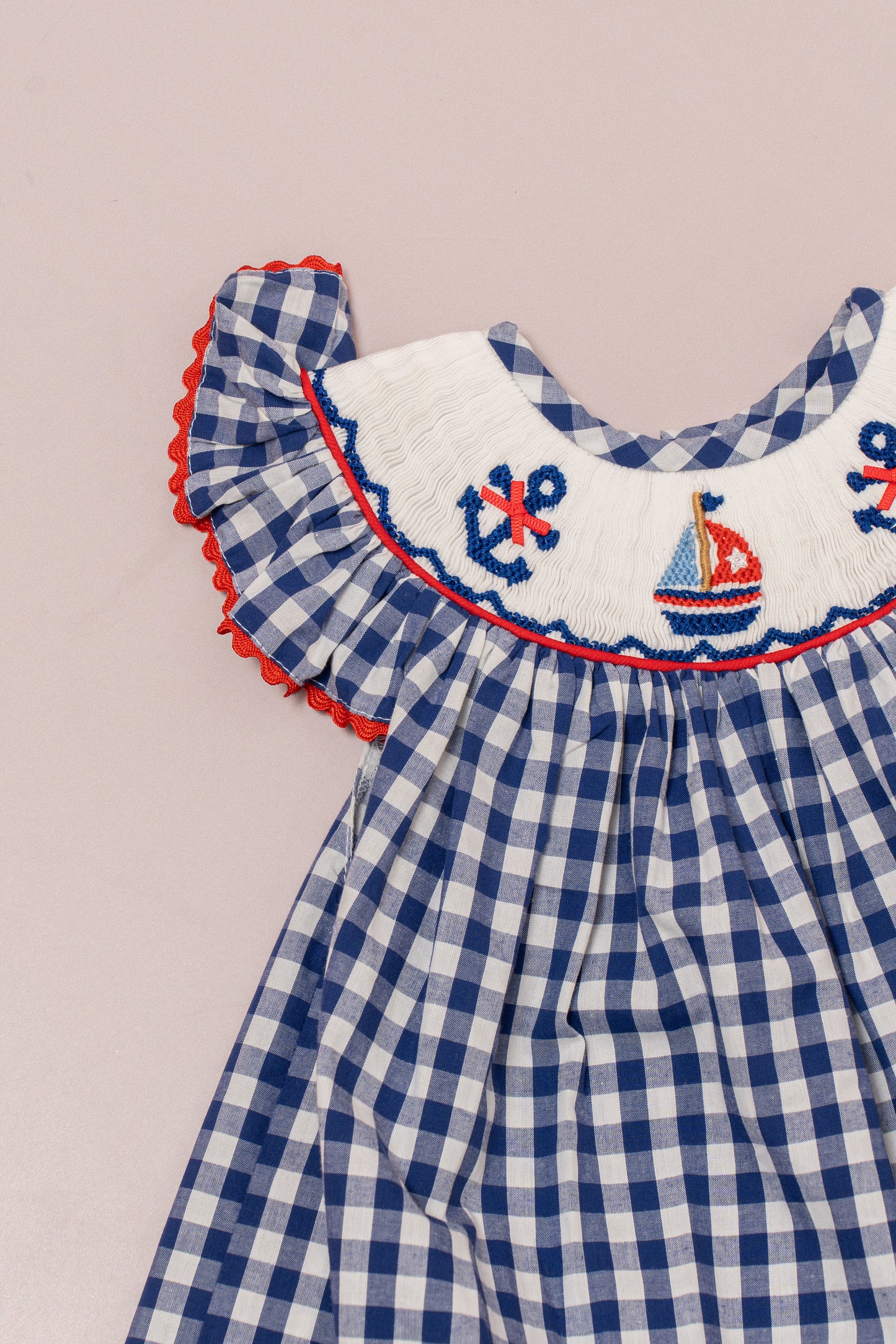 Sailor's Charm Gingham Dress