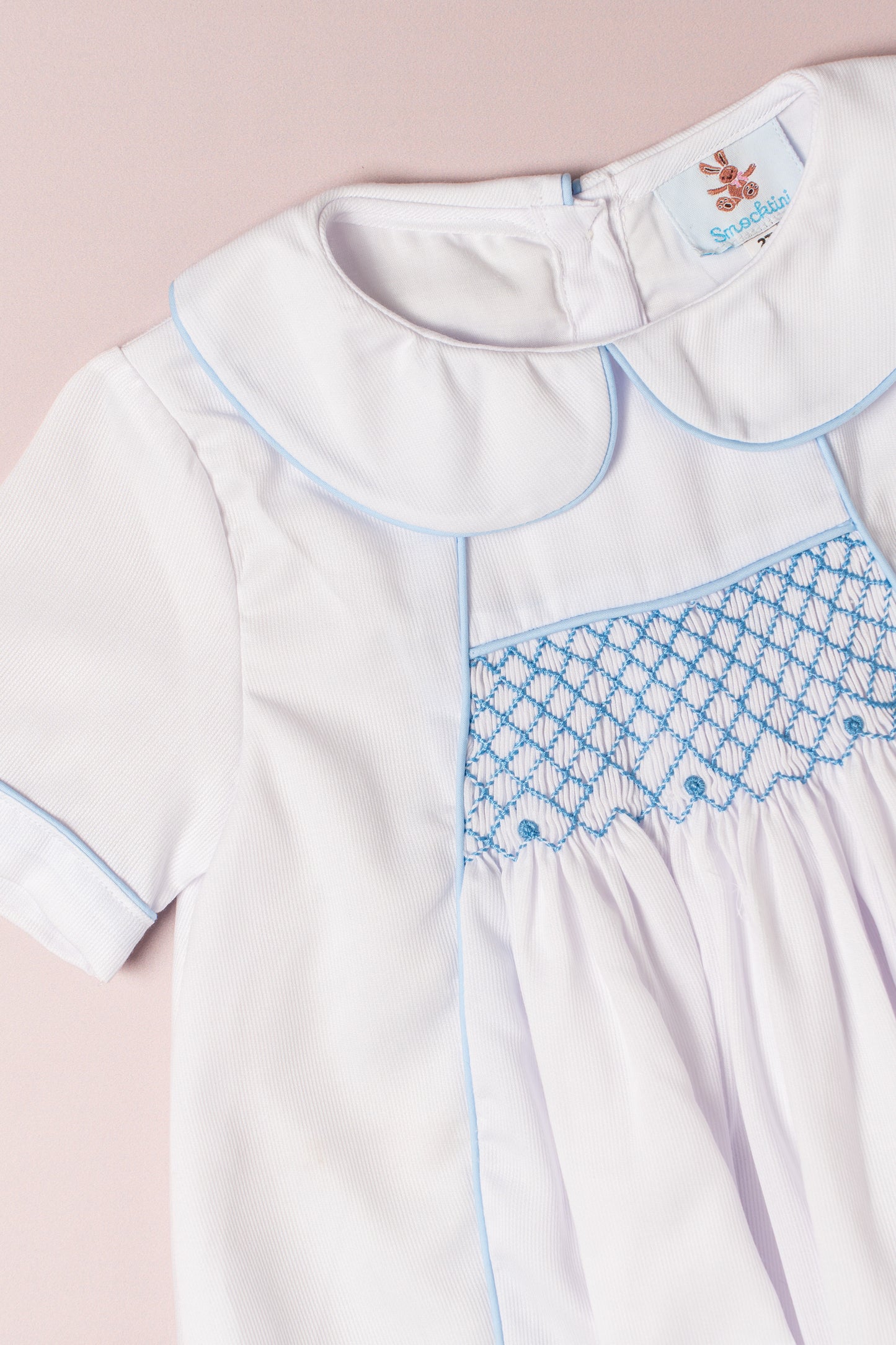 Sebastian Christening Smocked Romper