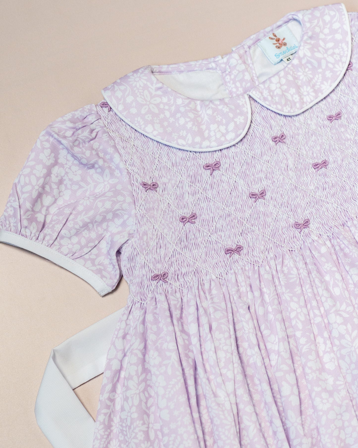 Lavender Floral Smocked Dress