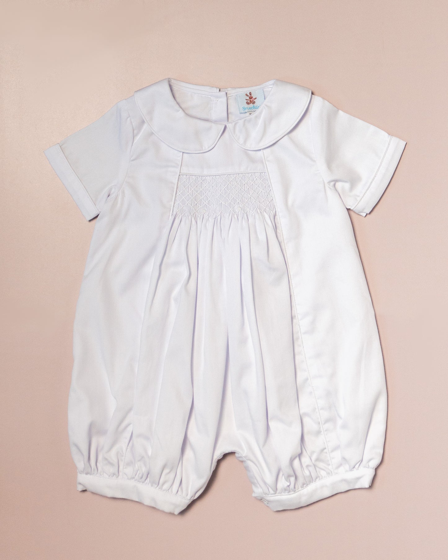 James Christening Smocked Romper