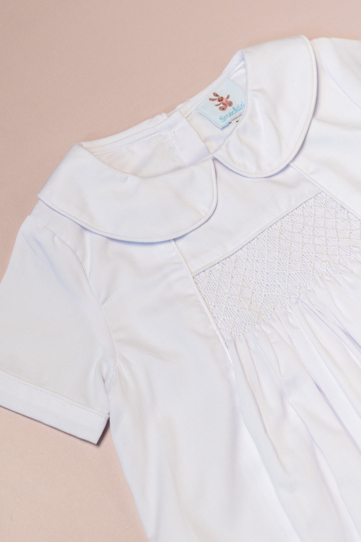 James Christening Smocked Romper