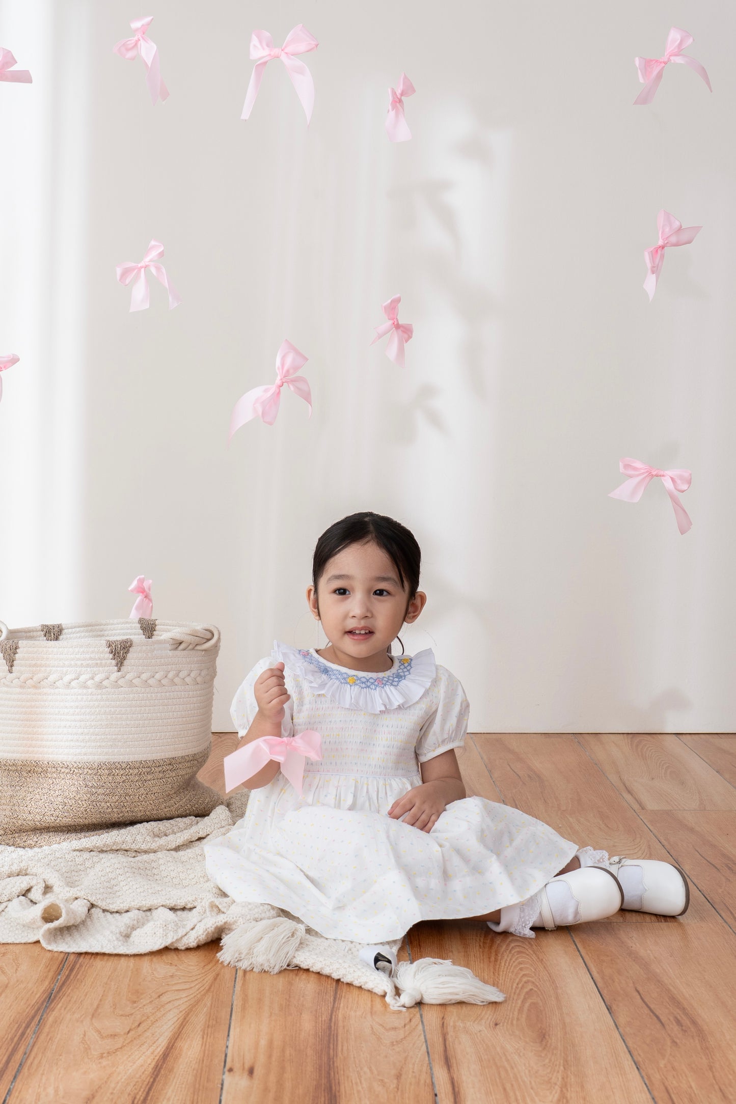 Pastel Petal Smocked Dress