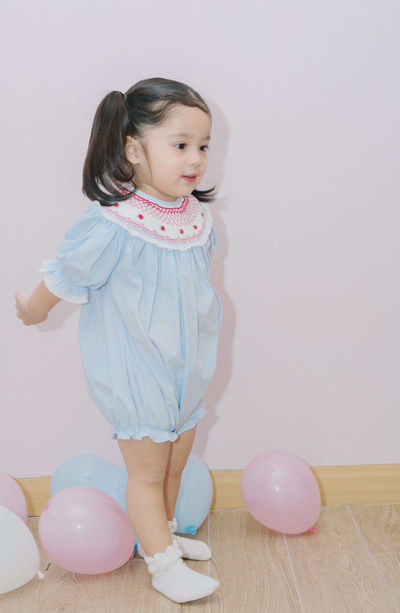 Isabelle Gingham Girl Bubble