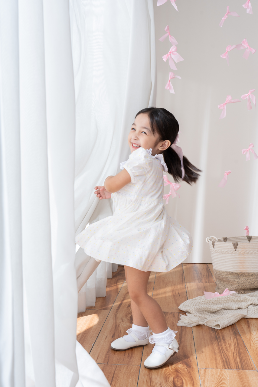 Pastel Petal Smocked Dress