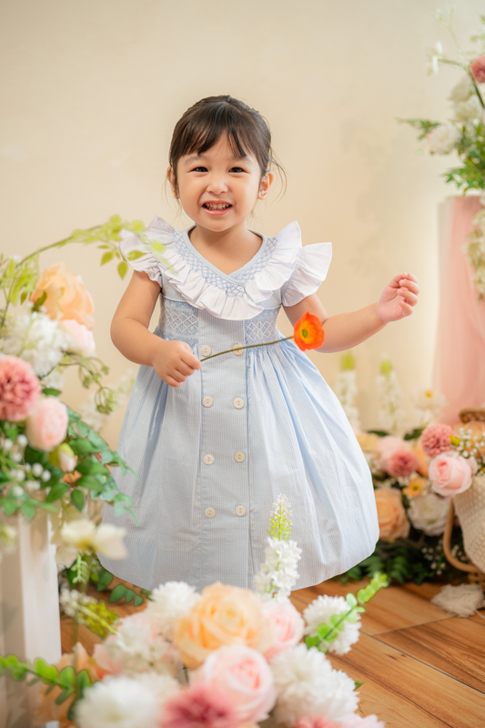 Bianca Ruffle Smocked Dress