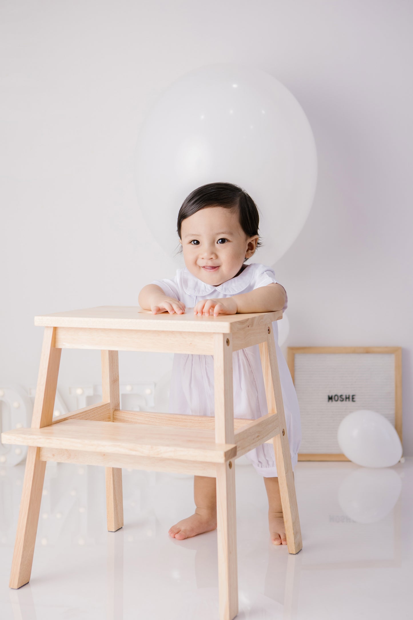 James Christening Smocked Romper