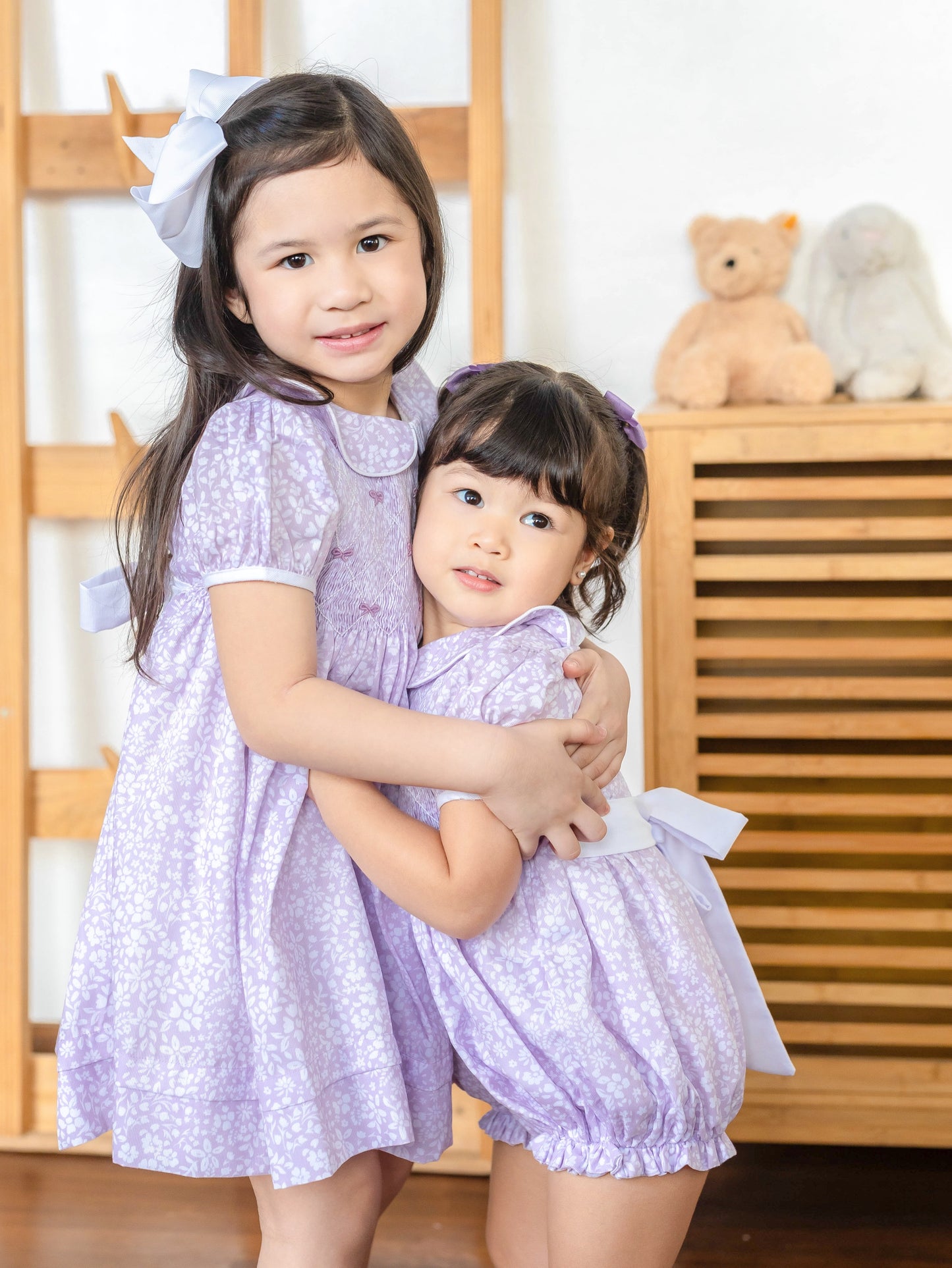 Lavender Floral Smocked Dress